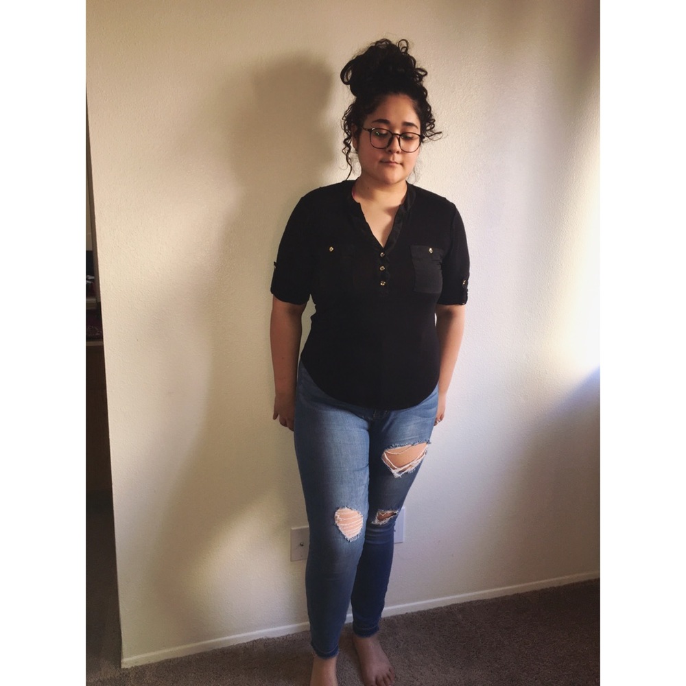 Black casual shirt